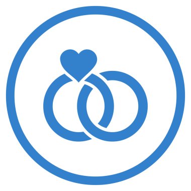 Alyans yuvarlak vektör simgesi