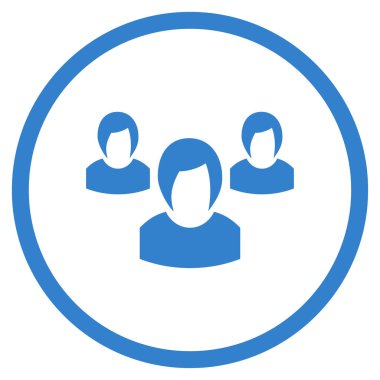 Kadın grubu yuvarlak vektör simgesi