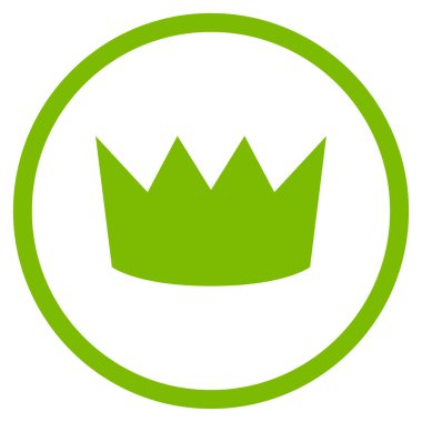 Taç yuvarlak vektör simgesi