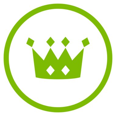 Taç yuvarlak vektör simgesi