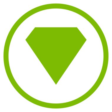 Elmas yuvarlak vektör simgesi