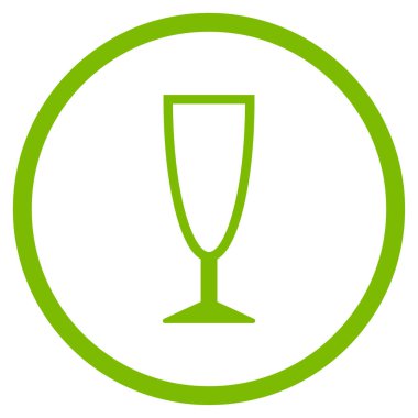 Vektör simgesi boş şarap kadehi yuvarlak