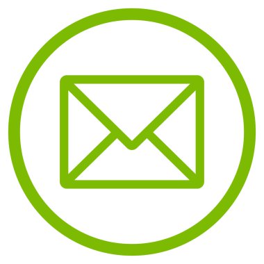 Mektup yuvarlak vektör simgesi