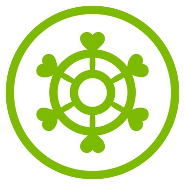 Güzel tekne direksiyon yuvarlak vektör simgesi