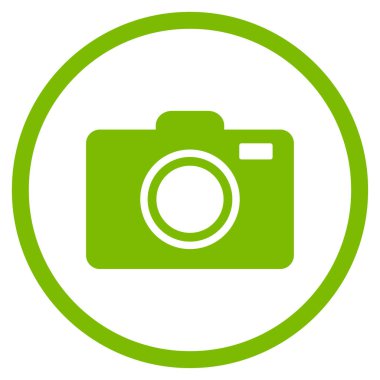 Fotoğraf kamera yuvarlak vektör simgesi