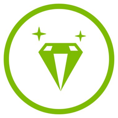 Sparkle Diamond kristal yuvarlak vektör simgesi