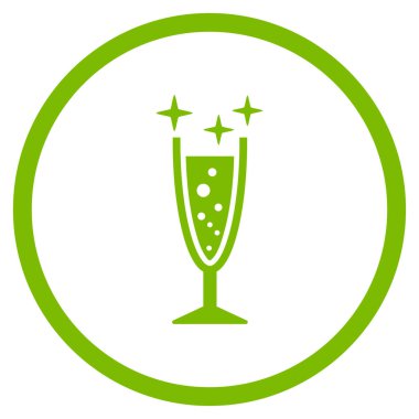 Işıltı şarap cam yuvarlak vektör simgesi