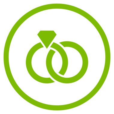 Alyans yuvarlak vektör simgesi