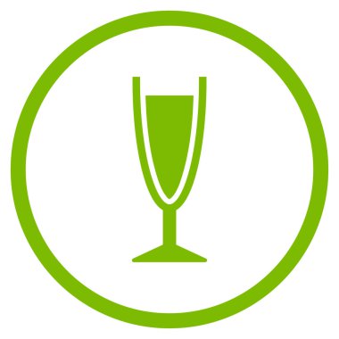 Şarap kadehi yuvarlak vektör simgesi