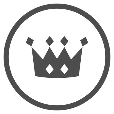 Taç yuvarlak vektör simgesi