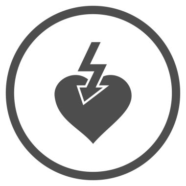 Kalp şok Strike yuvarlak vektör simgesi