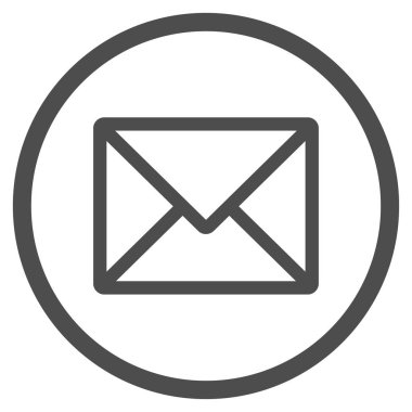 Mektup yuvarlak vektör simgesi