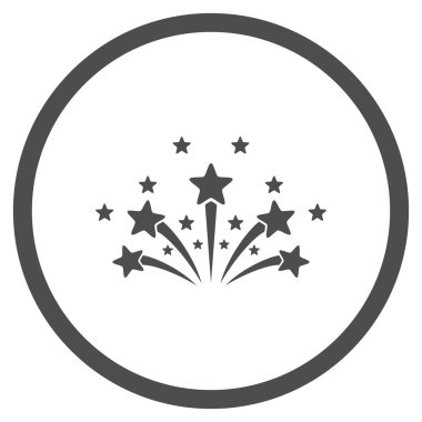 Yıldız havai fişek yuvarlak vektör simgesi