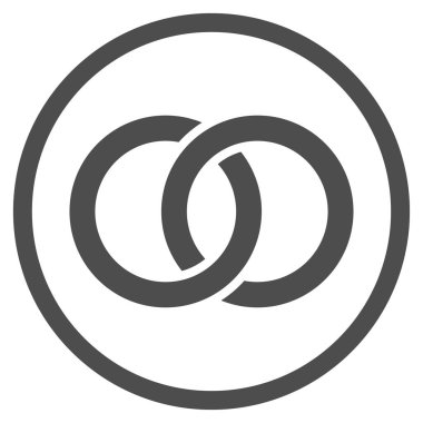 Alyans yuvarlak vektör simgesi