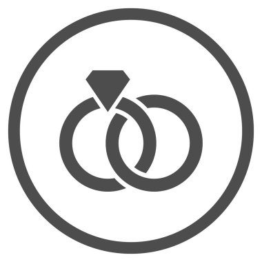 Alyans yuvarlak vektör simgesi