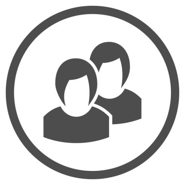 Kadınlar yuvarlak vektör simgesi