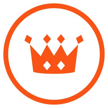 Taç yuvarlak vektör simgesi