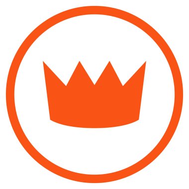 Taç yuvarlak vektör simgesi