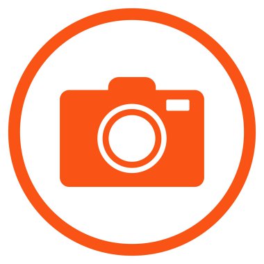 Fotoğraf kamera yuvarlak vektör simgesi