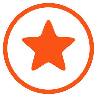 Yuvarlak vektör yıldız simgesi