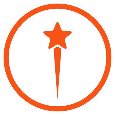 Yuvarlak vektör yıldız simgesi başlangıç