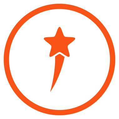 Yuvarlak vektör yıldız simgesi başlangıç