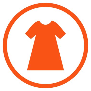 Kadın elbise vektör simge yuvarlak