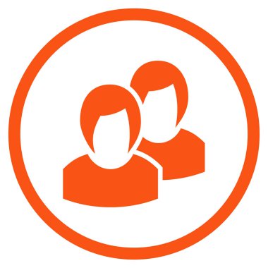 Kadınlar yuvarlak vektör simgesi