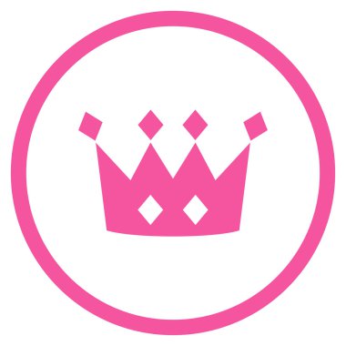 Taç yuvarlak vektör simgesi