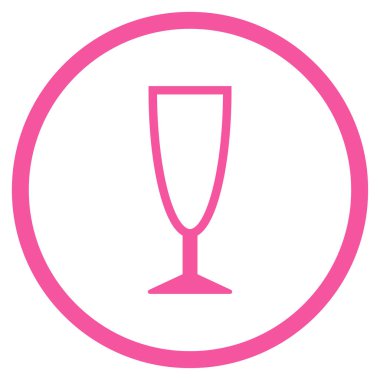 Vektör simgesi boş şarap kadehi yuvarlak