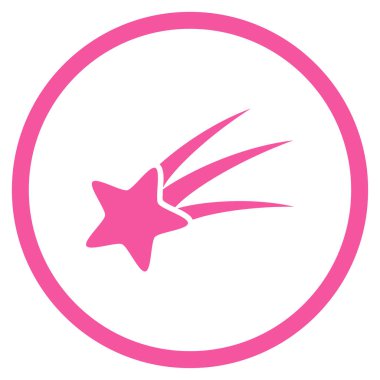 Kayan yıldızı yuvarlak vektör simgesi