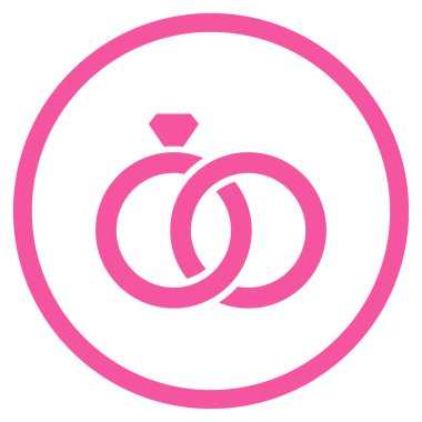 Vektör simge mücevher yüzük yuvarlak