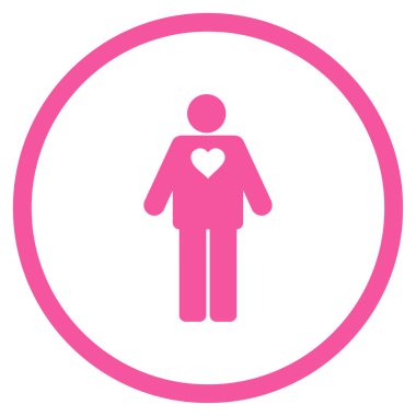 Damat yuvarlak vektör simgesi