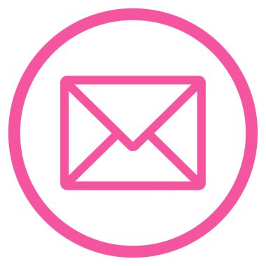 Mektup yuvarlak vektör simgesi