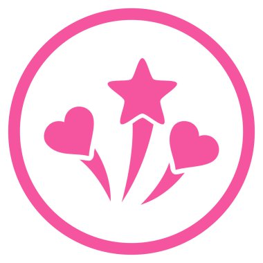 Güzel havai fişek yuvarlak vektör simgesi