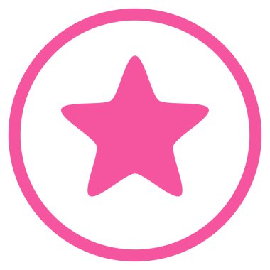 Yuvarlak vektör yıldız simgesi