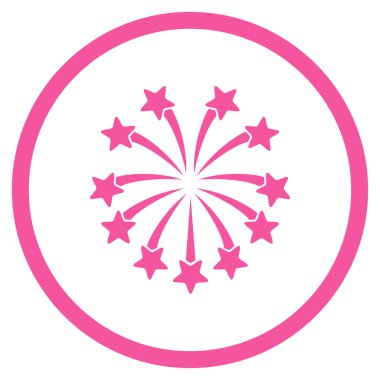 Küresel havai fişek yuvarlak vektör simgesi