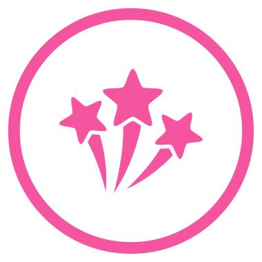 Yıldız havai fişek yuvarlak vektör simgesi