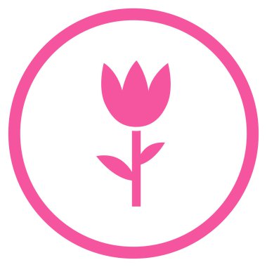 Lale yuvarlak vektör simgesi