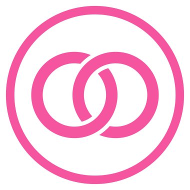 Alyans yuvarlak vektör simgesi