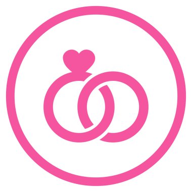 Alyans yuvarlak vektör simgesi