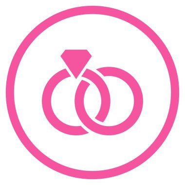 Alyans yuvarlak vektör simgesi