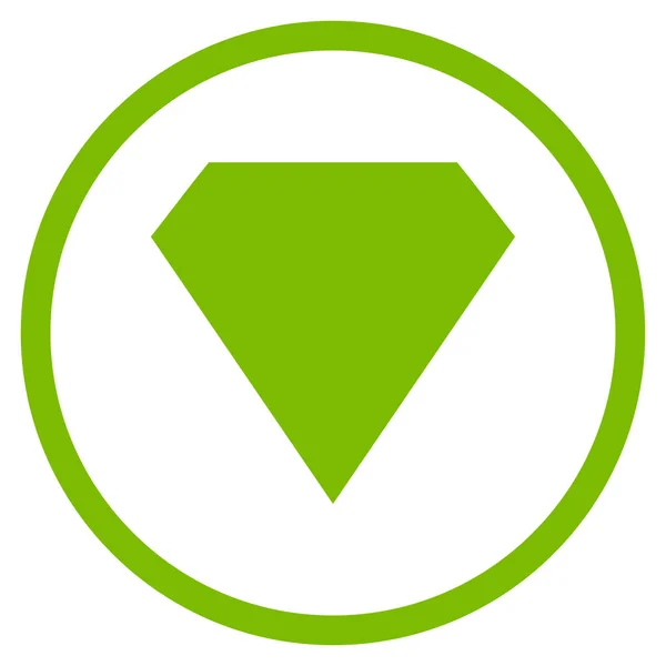 Diamant abgerundetes Vektorsymbol — Stockvektor