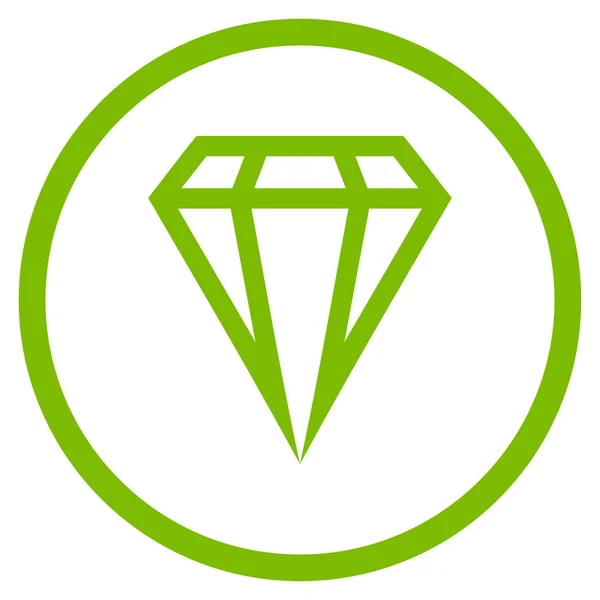 Icono vectorial redondeado gema — Vector de stock