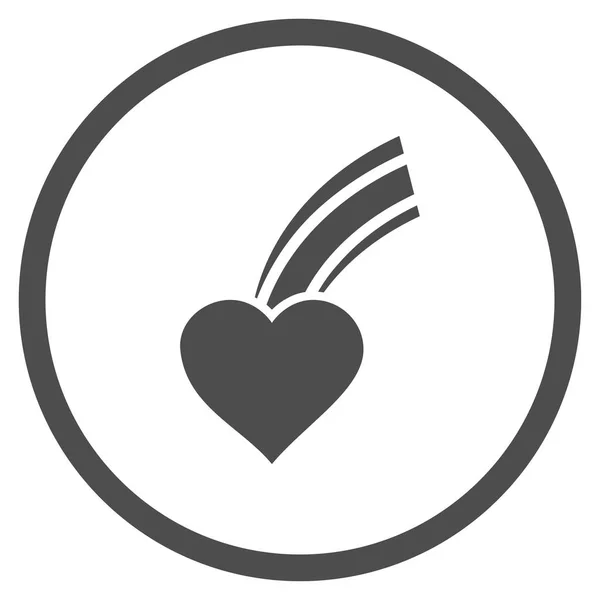 La caída del corazón redondeado Vector icono — Archivo Imágenes Vectoriales