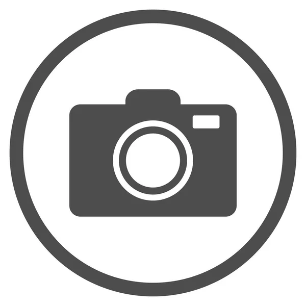 写真カメラ丸いベクトル アイコン — ストックベクタ