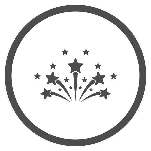 Estrella fuegos artificiales redondeados Vector icono — Vector de stock