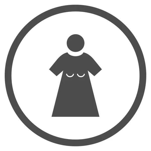 女性図丸みを帯びたベクトル アイコン — ストックベクタ
