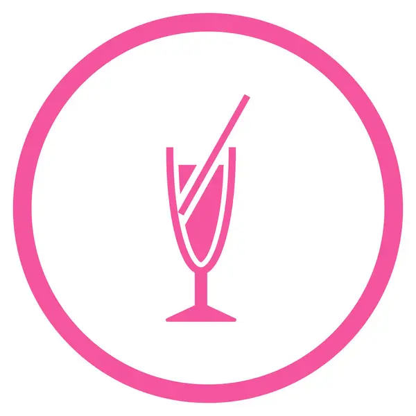 Коктейльная розовая икона — стоковый вектор