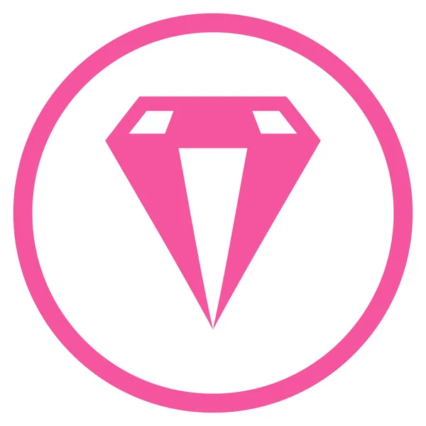 Diamant afgeronde Vector Icon — Stockvector